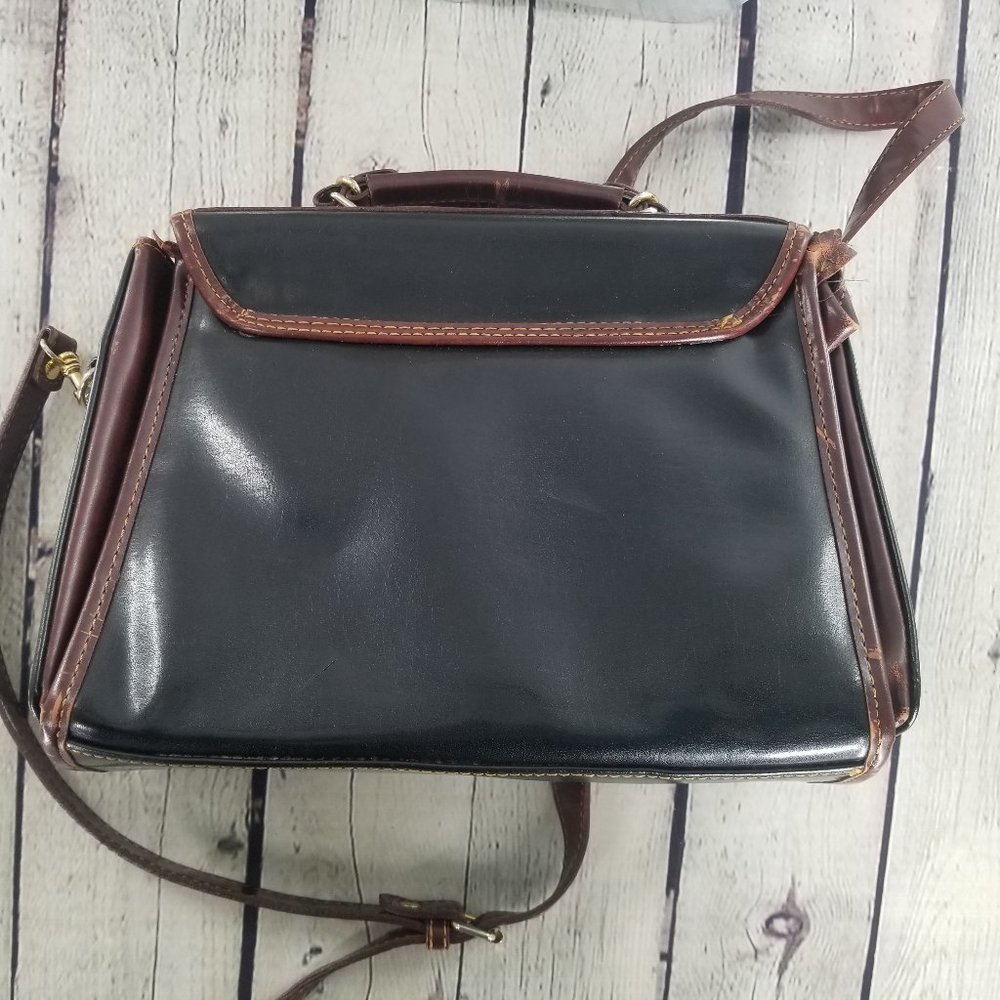 VTG Polo Ralph Lauren brown & Black Leather Bag - Picture 4 of 8